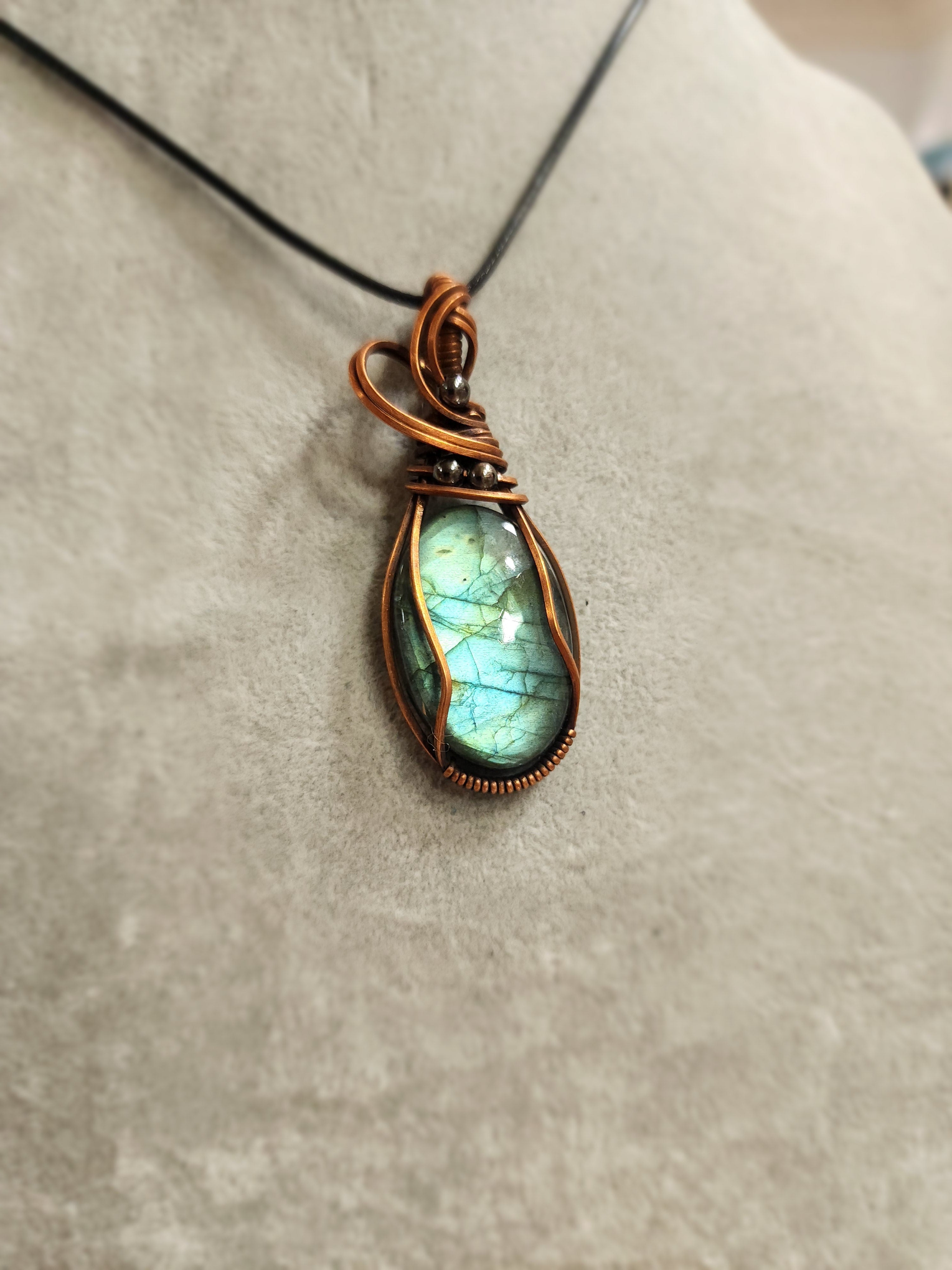 Exquisite Copper Wire Wrapped Stone Pendants - Labradorite... - Jewelry