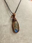 Exquisite Copper Wire Wrapped Stone Pendants - Ladradorite.. - Jewelry