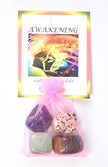 Awakening Crystal Tumble Healing Bag (Green Aventurine, Dalmatian Jasper, Tiger’s Eye + Blue Onyx)