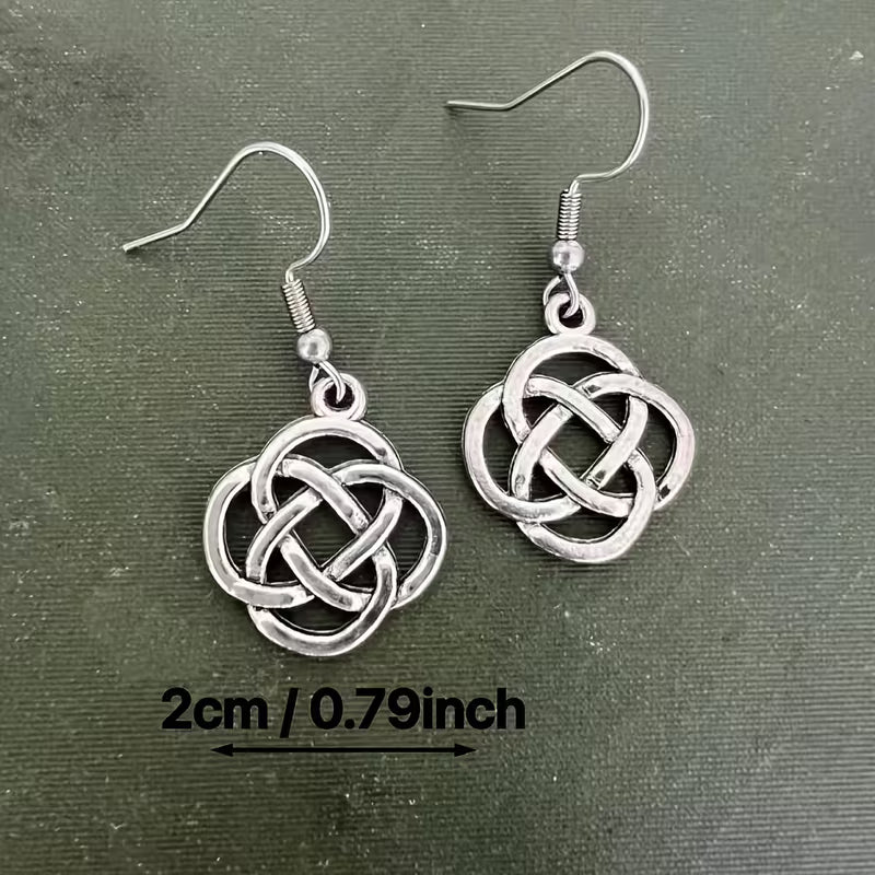 Celtic Knot Drop Earrings – Irish Woven Knot Earrings (Symbol of Eternal Love) – .79
