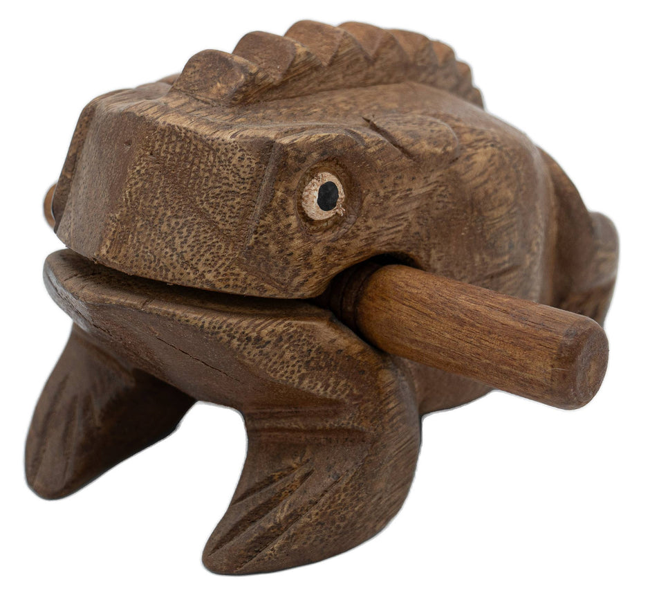Wooden Croakin’ Frog Small 3 Inch | Mini Sound Instrument & Fun Gift