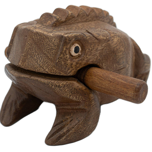 Wooden Croakin’ Frog Small 3 Inch | Mini Sound Instrument & Fun Gift