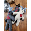 🧵 Felt Poppet with Button Eyes Red Heart - 9.5’’ Tall ❤️ - Pillows Blankets & Stuffed Creatures