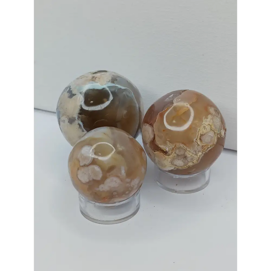 🌸✨ Flower Agate Sphere – Growth Joy and New Beginnings ✨🌸 - Spheres