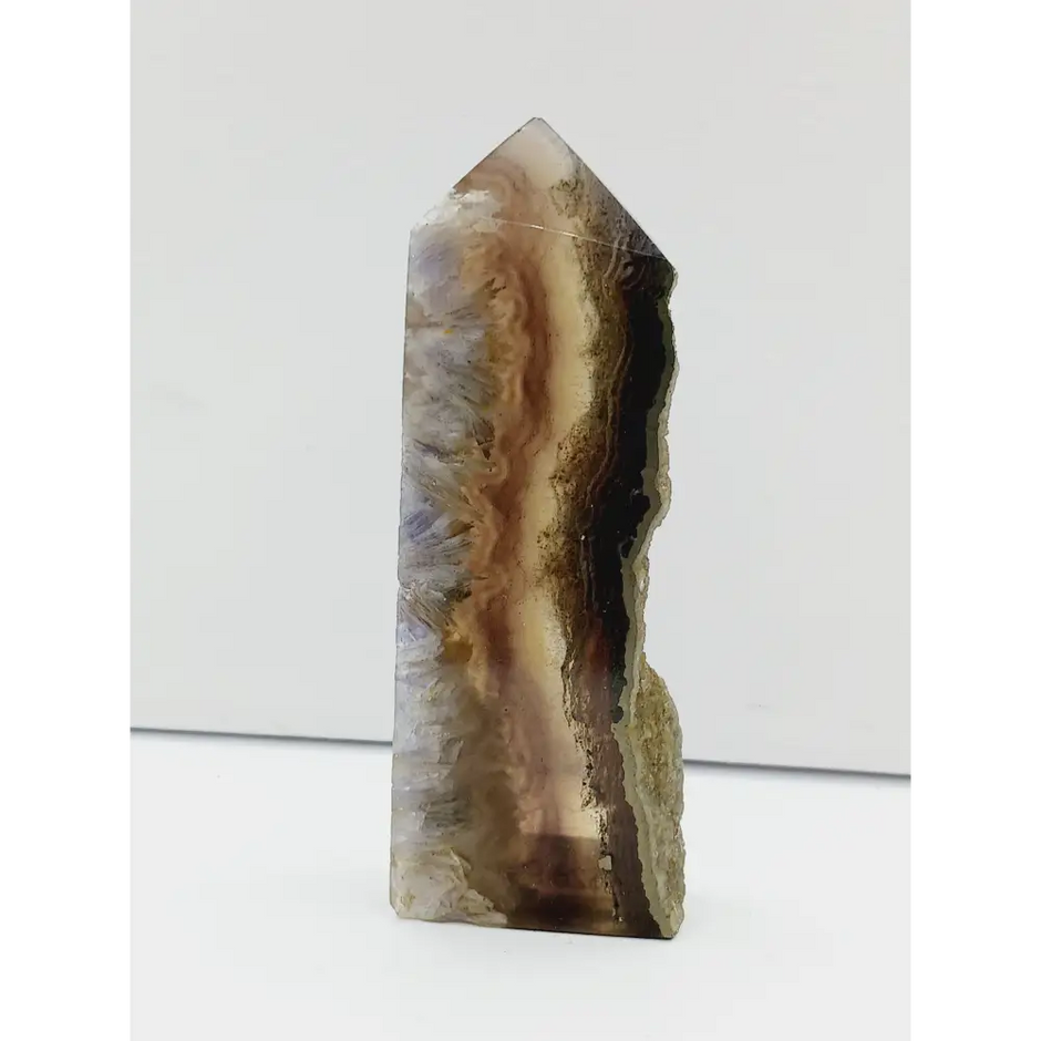 🌈✨ Fluorite and Scolecite with Pyrite Tower – Clarity Peace and Manifestation ⚡ - 9 - 4.25’’ - Towers