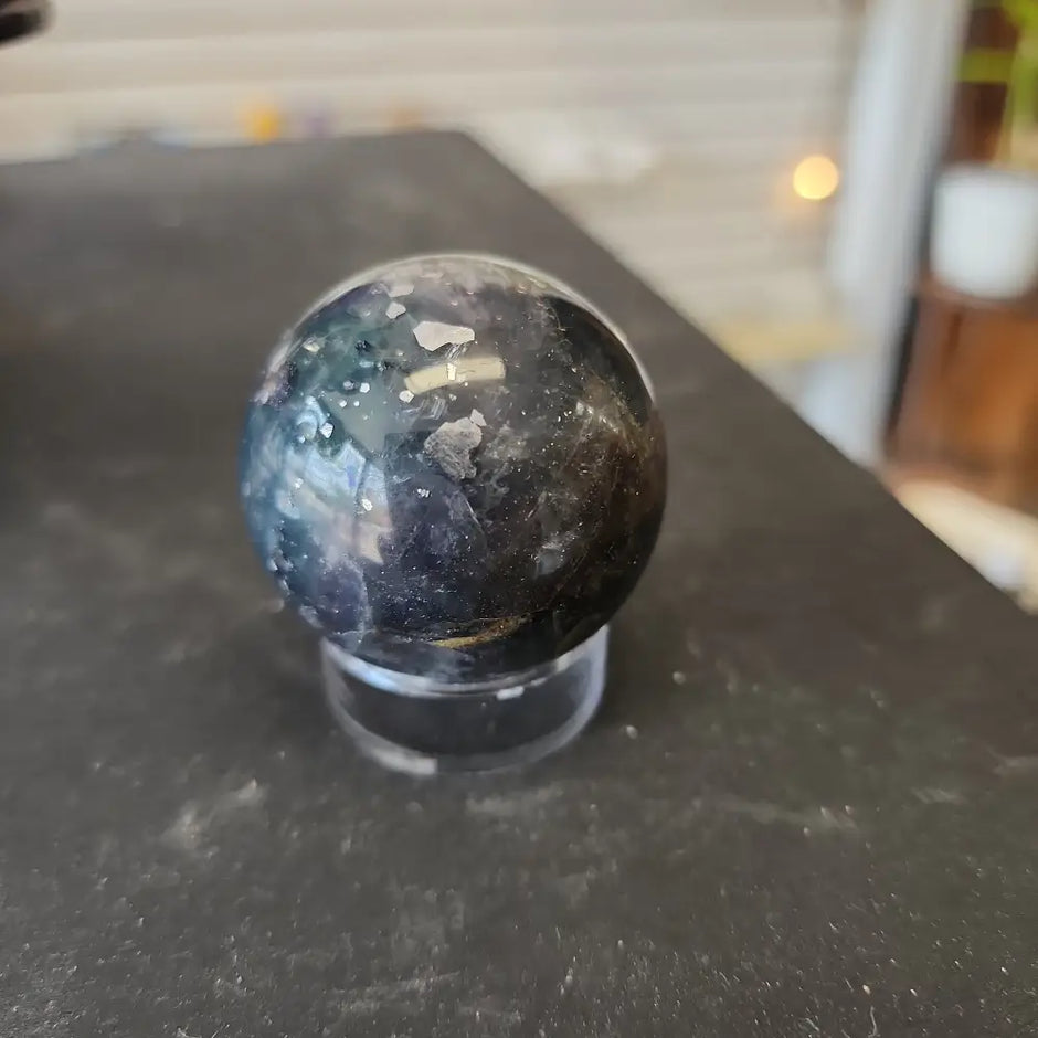 💚✨ Fluorite with Pyrite Spheres – Clarity Abundance and Energetic Shielding! ✨💚 - 10 - Spheres