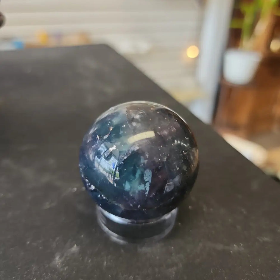💚✨ Fluorite with Pyrite Spheres – Clarity Abundance and Energetic Shielding! ✨💚 - 11 - Spheres