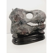 🦖❤️ Garnet Dinosaur Skull on Wood Stand – Ancient Power and Vitality ✨ - Carvings