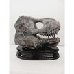 🦖❤️ Garnet Dinosaur Skull on Wood Stand – Ancient Power and Vitality ✨ - Carvings