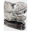 🦖❤️ Garnet Dinosaur Skull on Wood Stand – Ancient Power and Vitality ✨ - Carvings