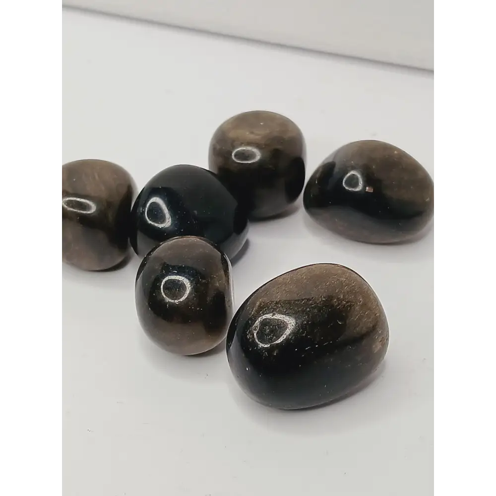🌟🖤 Golden Sheen Obsidian Tumble – Empowerment Protection and Clarity ✨