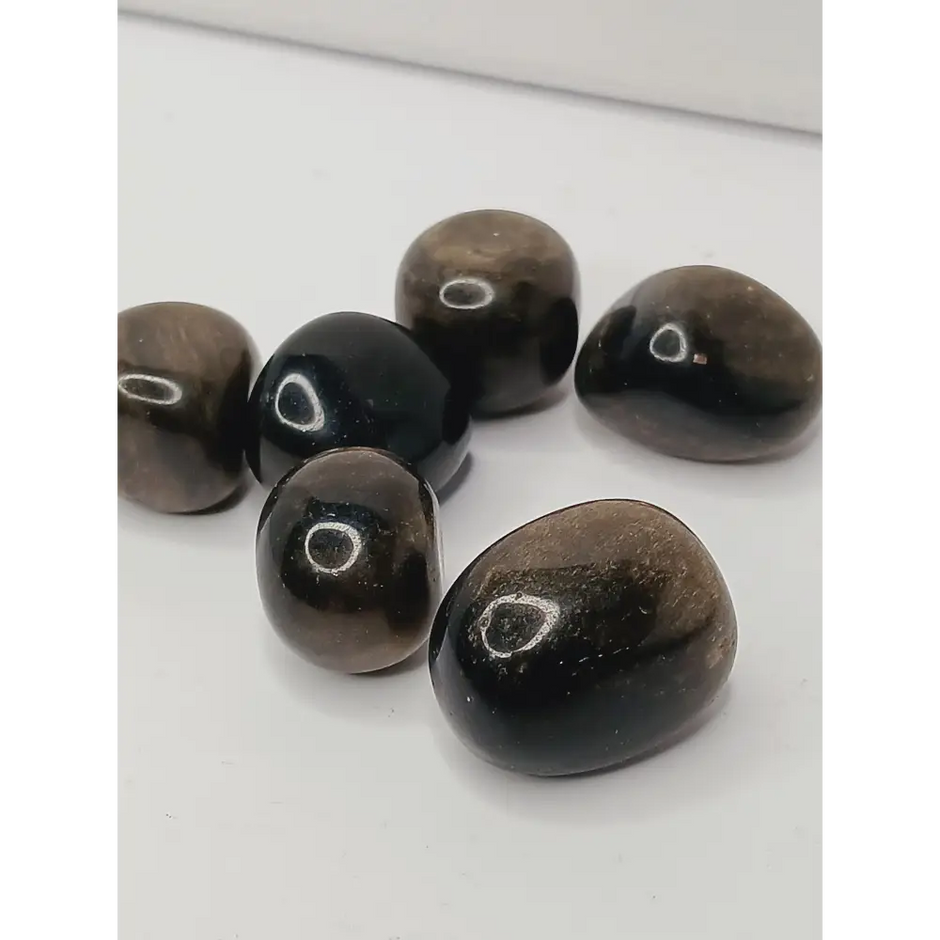 🌟🖤 Golden Sheen Obsidian Tumble – Empowerment Protection and Clarity ✨