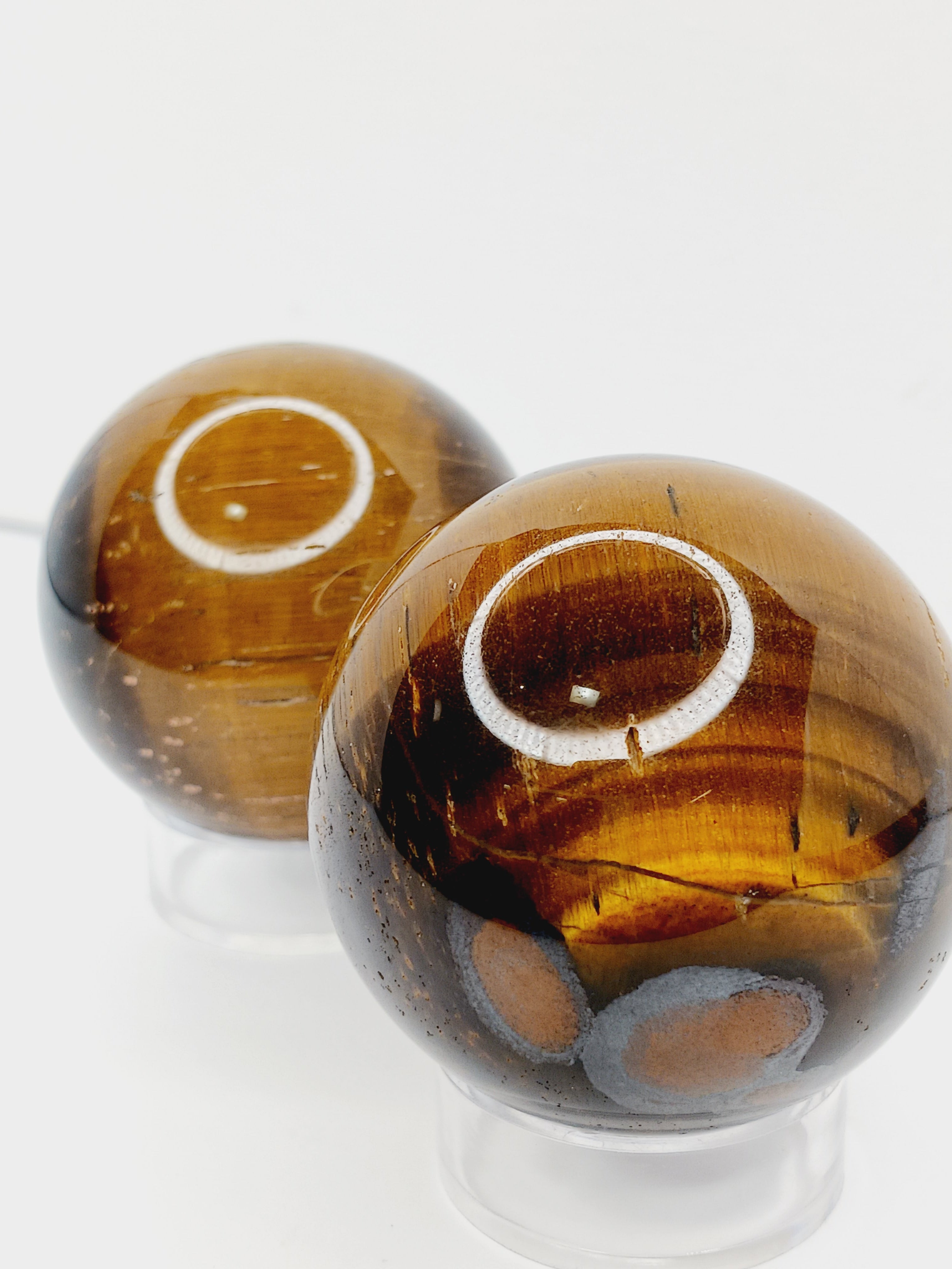 🐯✨ Golden Tiger’s Eye Spheres – Confidence Protection & Empowering Energy! 🌟 - Towers