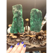 🌴💚 Gorgeous Double Malachite Tower Specimen with Palm Tree Scenery – Nature’s Artistry & Heart Healing! ✨ - Specimens