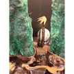 🌴💚 Gorgeous Double Malachite Tower Specimen with Palm Tree Scenery – Nature’s Artistry & Heart Healing! ✨ - Specimens