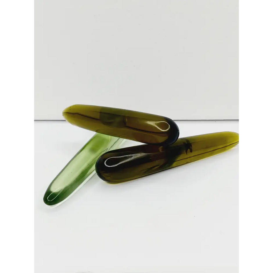 💚✨ Green Obsidian Wands-Intuitive Pick – Healing Heart Opening and Energy Flow 🌿 - light green