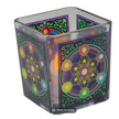 Handcrafted Glass Square Votive Holder - Metatron Chakra - Candles & Accessories