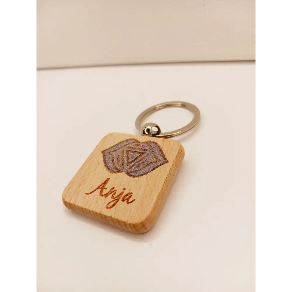 🌈 Handmade Wooden Chakra Keychains 🌈 - Anja - Third Eye