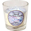 Soy votive candles with embedded gemstones, displayed on a white background. Perfect for intention setting, crystal energy, and sacred ambiance.
