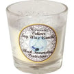 Soy votive candles with embedded gemstones, displayed on a white background. Perfect for intention setting, crystal energy, and sacred ambiance.