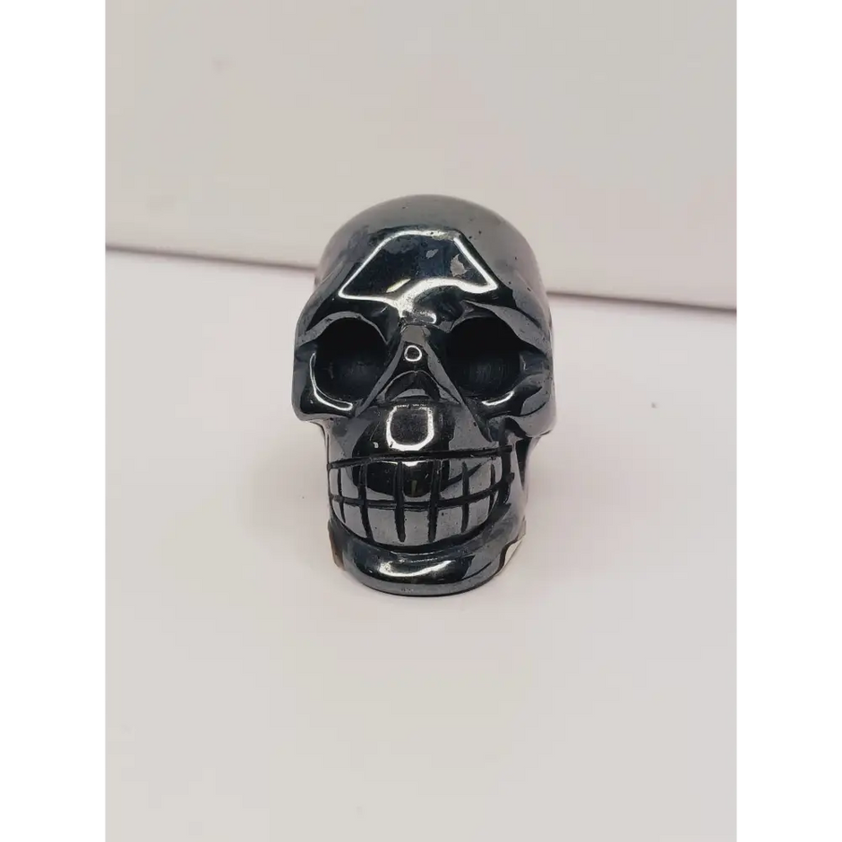 🖤💀 Hematite Skull 2’’ – Grounding Protection and Strength ✨ - Carvings