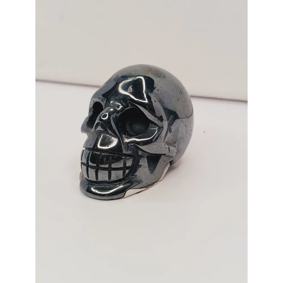 🖤💀 Hematite Skull 2’’ – Grounding Protection and Strength ✨ - Carvings