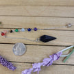 HEXAGON POINTED PENDULUM W/CHACKRA CHAIN - BLUE SANDSTONE - Pendulums & Mats