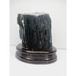 🖤🌳 Large Black Tourmaline on Wood Stand – Protection Grounding and Bold Energy ✨ - Specimens