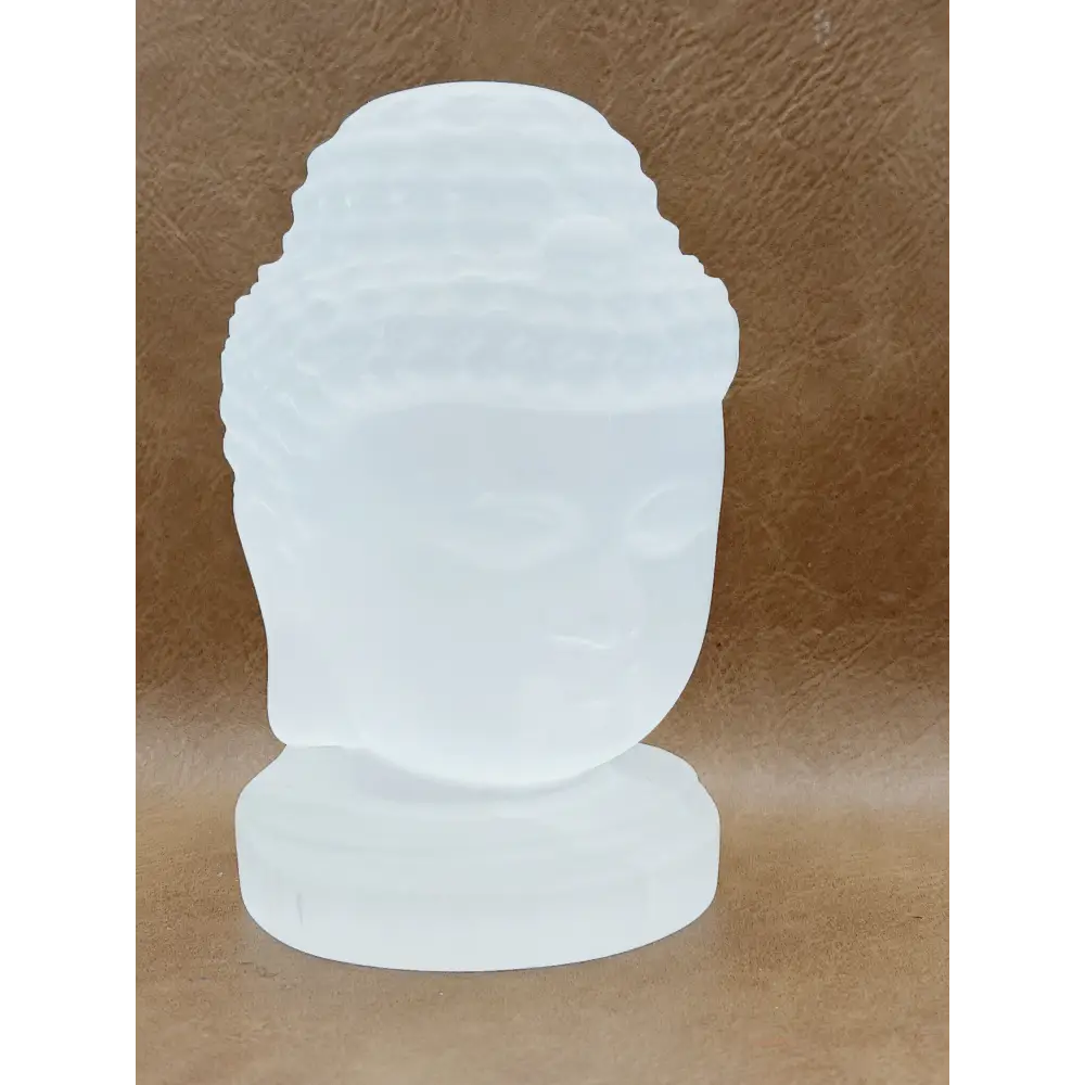 🤍✨ Large Selenite Buddha Head Carving – Enlightenment Serenity and High-Vibrational Clarity! 🧘 - Carvings