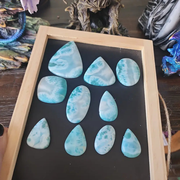 Larimar Cabochons - Jewelry