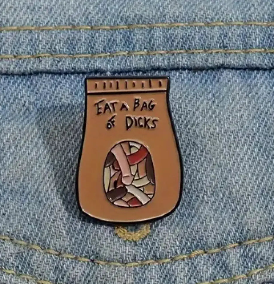 ✨🔮 Magical Enamel Brooch Lapel Pins – Mystical Flair for Any Outfit! 🌙🧙♀️ (Page 3) - Eat A Bag of Dicks Pin - Clothing
