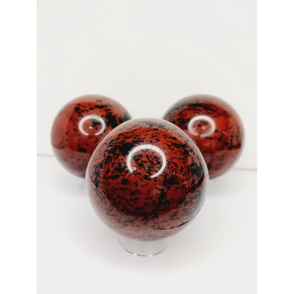 🌰🖤 Mahogany Obsidian Spheres – Grounding Protection & Strength! ✨ - Spheres