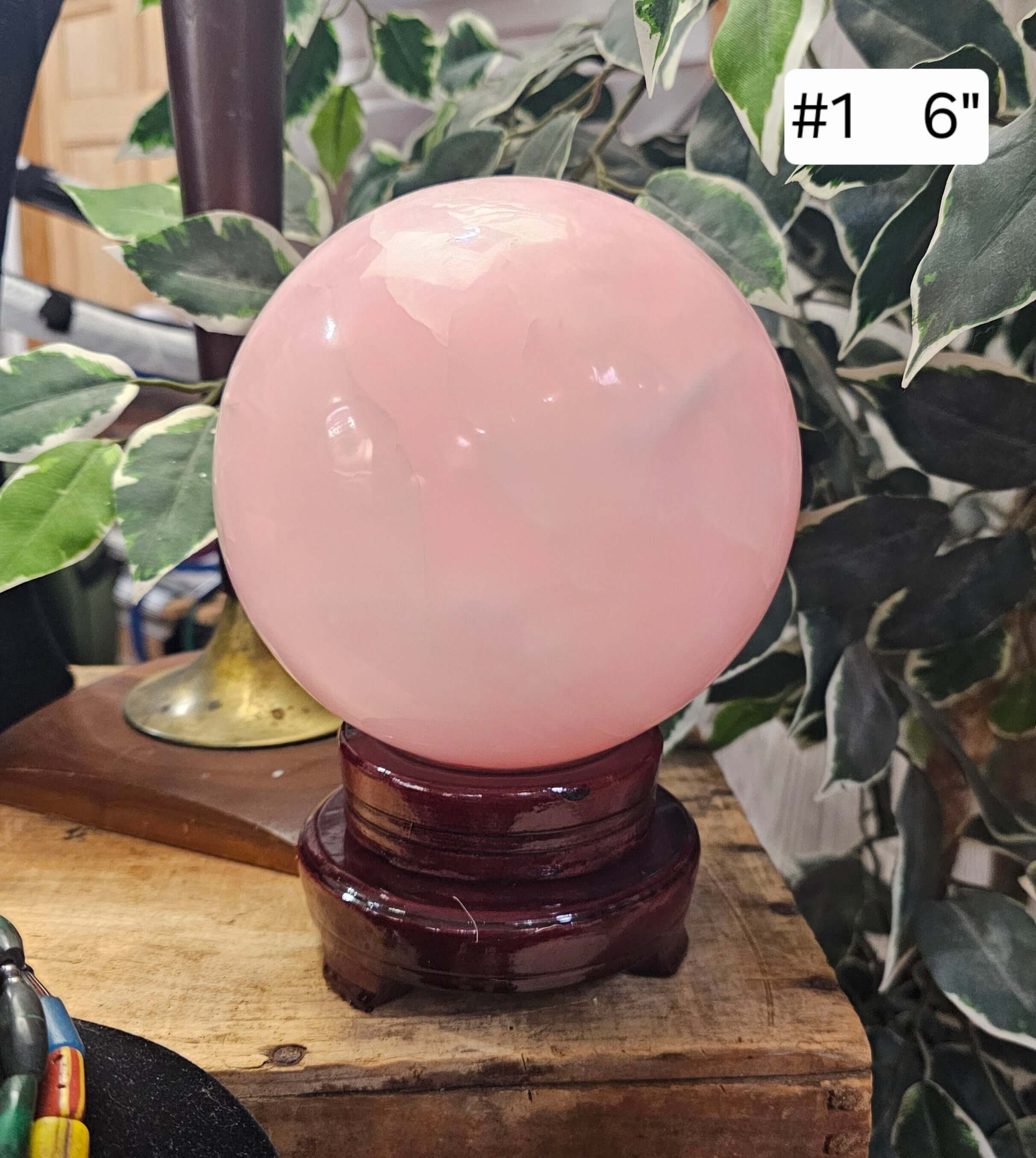 Mangano Calcite Spheres - 6’’