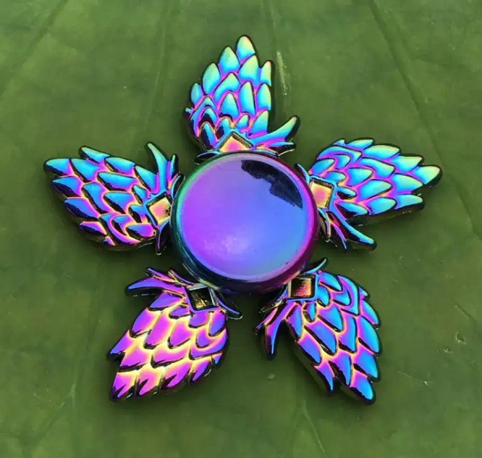 Metallic Rainbow Colored Fidget Spinners with Smooth Spin - Chilling Out Accessories