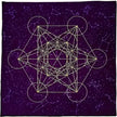 Metatrons Cube Altar Cloth 29.5 x 29.5 - Altar Supplies