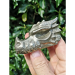 🐉✨ Mixed Material Crystal Dragon Heads – 3’’ – Mystical Guardians & Unique Energy Blends! 🌈 - Pyrite - Carvings