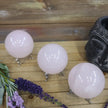 Pink Calcite Sphere – Heart Healing Gentle Comfort UV Reactive Glow 💗✨ - Spheres