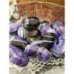 💜✨ Purple Dyed Agate Palmstone – Uplifting Energy & Peaceful Vibes! 🤲 - PALM