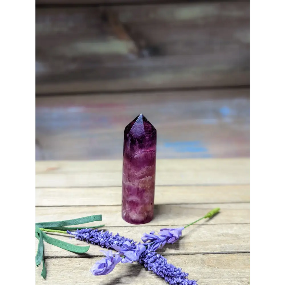 Purple Fluorite Cylinder Tower - 11 - Towers