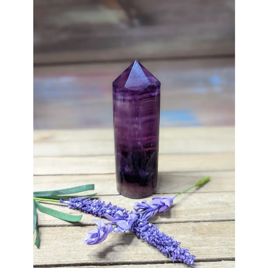 Purple Fluorite Cylinder Tower - 15 - Towers