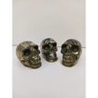 💀✨ Pyrite and Quartz Skull 2’’ – Abundance Clarity and Protection 💛 - Carvings