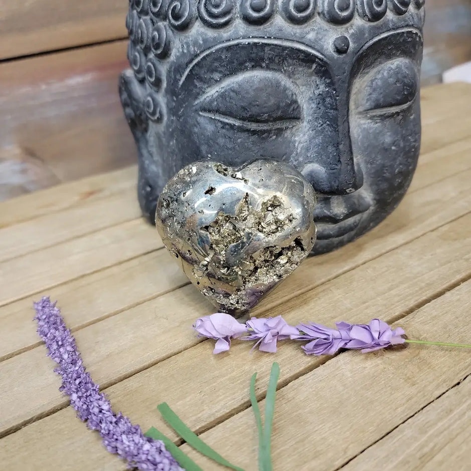 Pyrite Hearts - 02. Pyrite Heart - 2 1/2’’ - Carvings