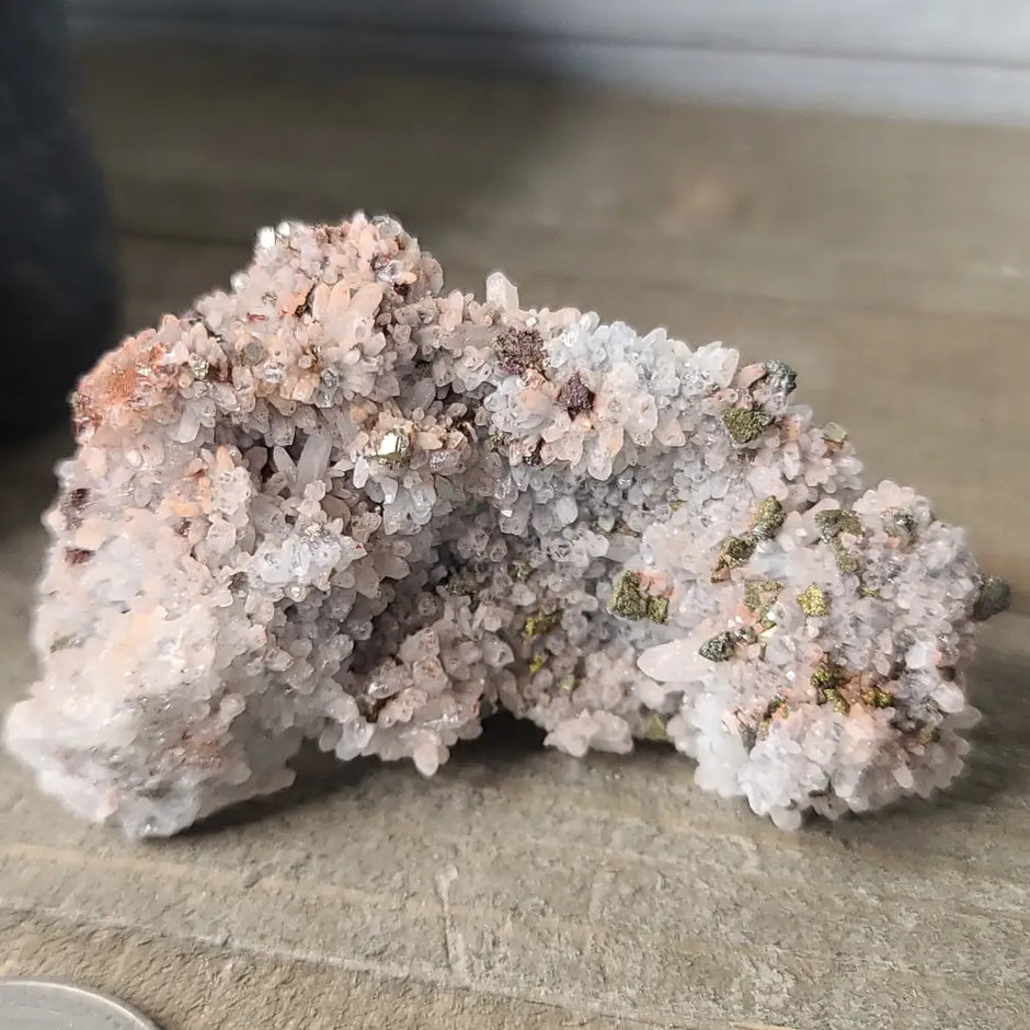 Pyrite on Quartz Clusters - 6 - Specimens