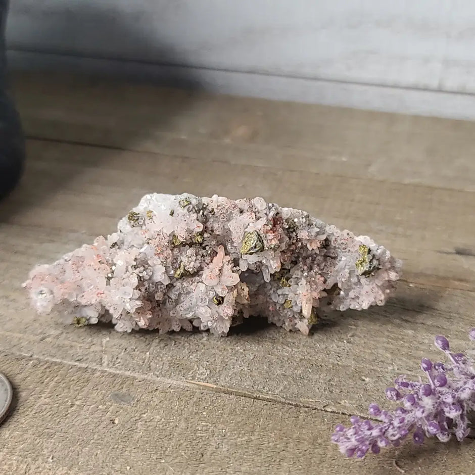 Pyrite on Quartz Clusters - 14 - Specimens