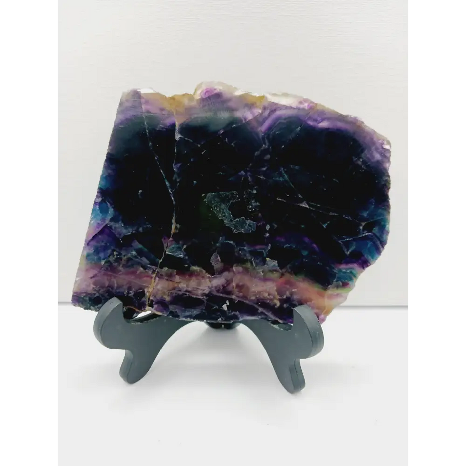🌈✨ Rainbow Fluorite Slab – Clarity Harmony and Vibrant Energy 💜 - 6 - 5.5’’ - Specimens