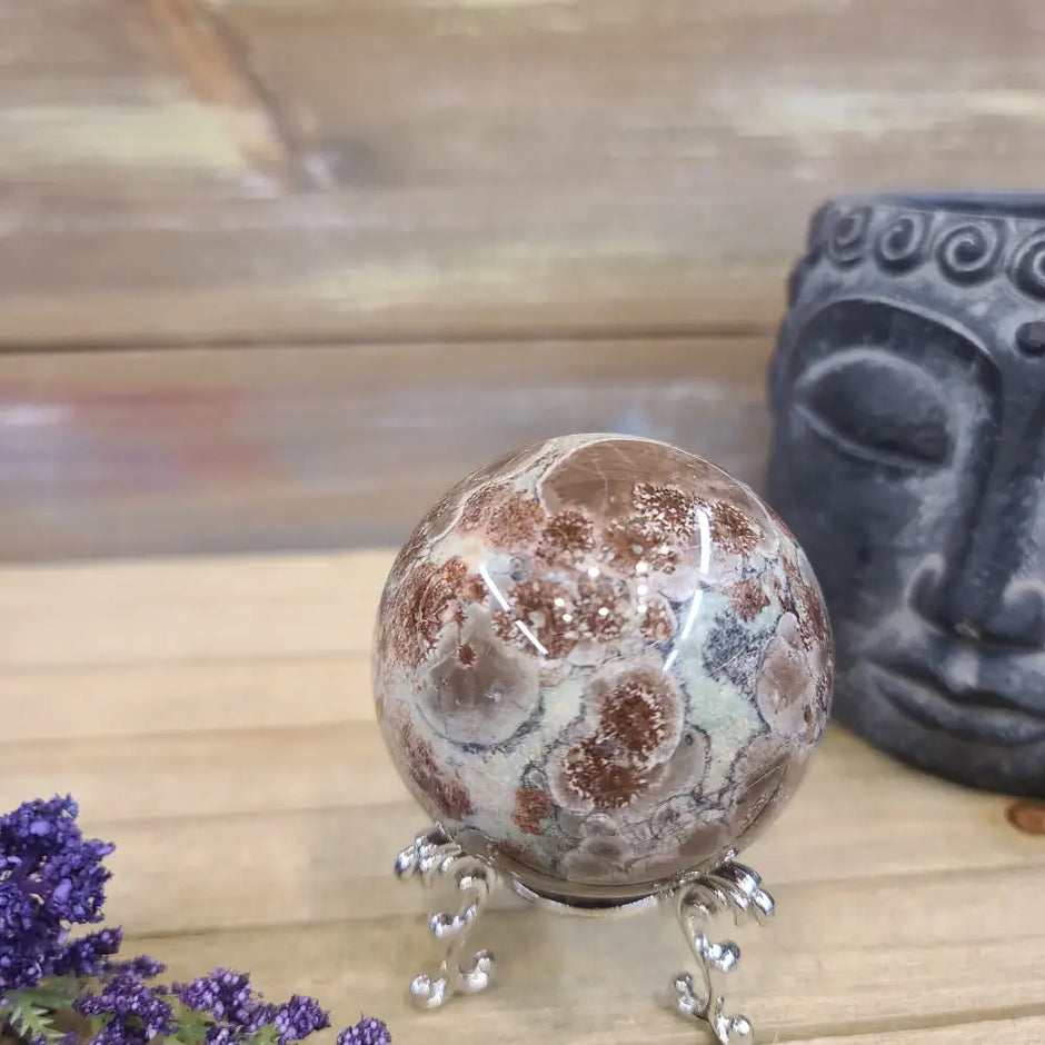 💚🌸 RARE! Green Sakura Flower Agate – Renewal Heart Healing and Blossoming Growth! 🌸💚 - 6 - Spheres