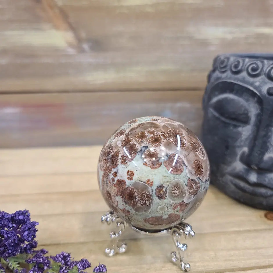 💚🌸 RARE! Green Sakura Flower Agate – Renewal Heart Healing and Blossoming Growth! 🌸💚 - 5 - Spheres
