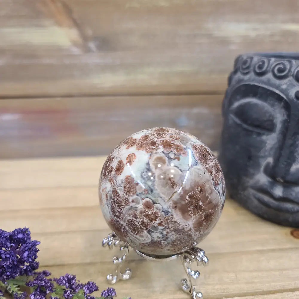 💚🌸 RARE! Green Sakura Flower Agate – Renewal Heart Healing and Blossoming Growth! 🌸💚 - 4 - Spheres