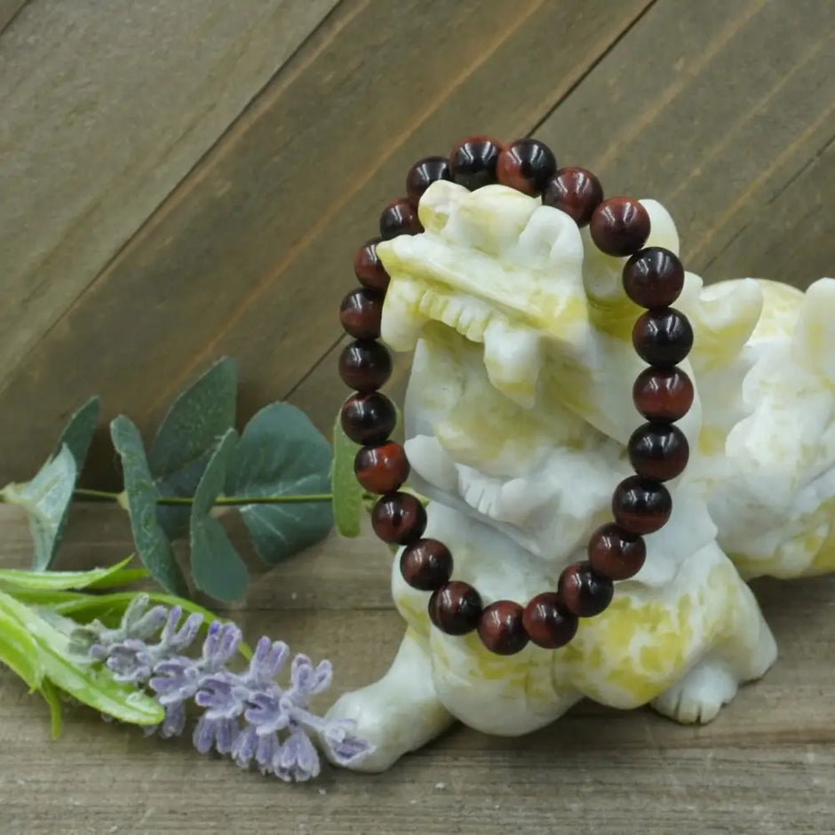 Red Tigers Eye Bracelet - 8mm - OMC BRACELETS