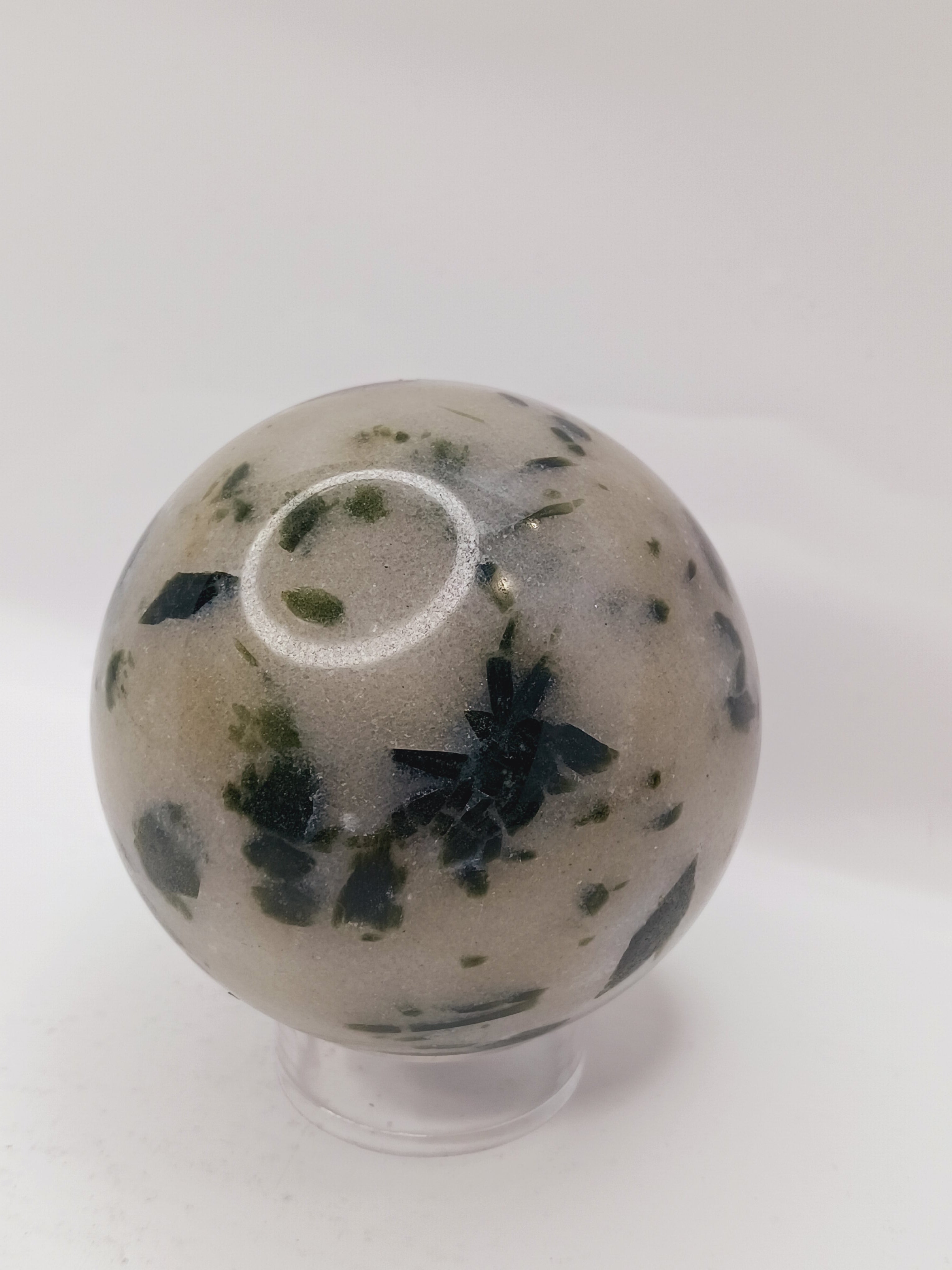2.5 Inch Green Tourmaline Sphere for Heart Chakra Healing